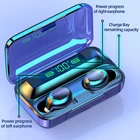 F9-5C Дыхательный свет TWS Bluetooth 5,1 наушники беспроводной Дисплей мощности Беспроводная гарнитура Hi-Fi стерео беспроводные наушники водонепроницаемые спортивные наушники микрофон наушники беспроводные