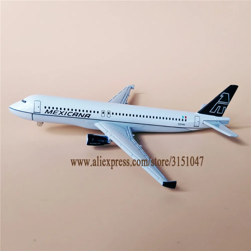 16 см мексиканская авиакомпания аэробус 320 A320 авиакомпании модель самолета из