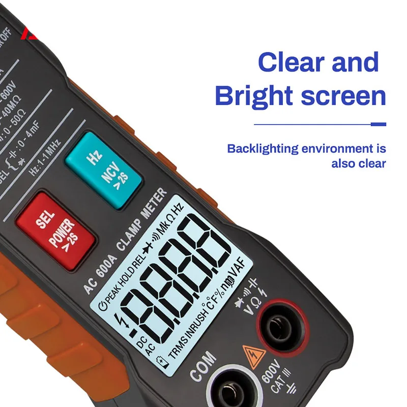 ST204 Ammeter 4000 counts Intelligent Auto Range Digital Clamp Meter AC/DC Current Multimeter Pliers Voltmeter meter HR