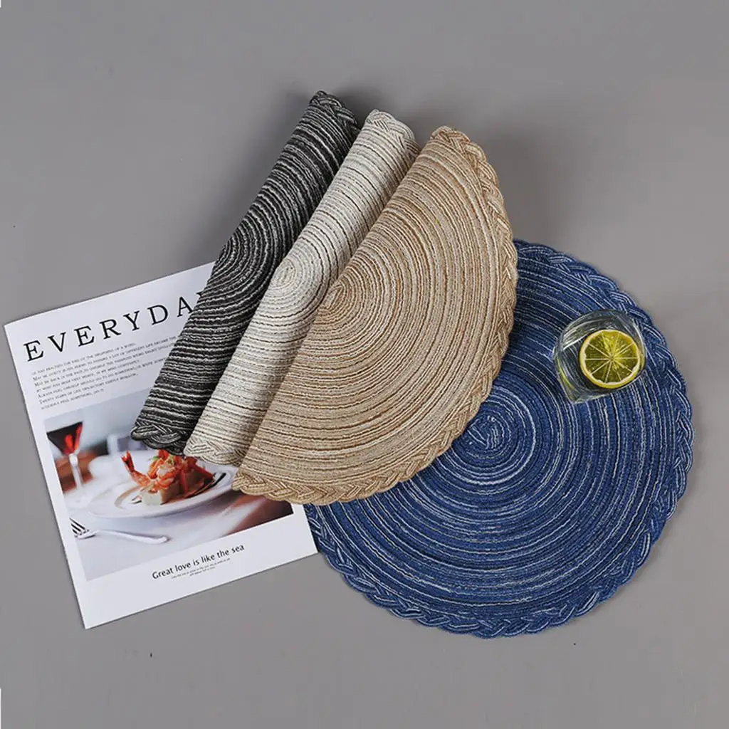 

Braided Placemat Retro Resistant Table Mat For Holiday Party Supplies
