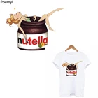 Nutella девушка патч полосы термо-Стикеры для одежды железо-на переводе для одежды термоклейкие патчи на одежду значки аппликации