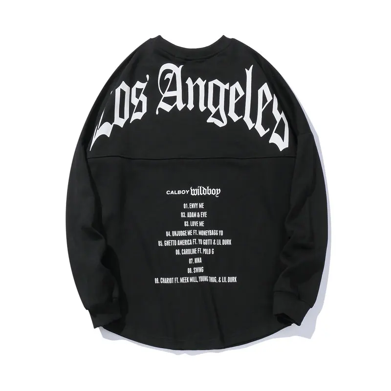 Black GONTHWID пуловер с принтом в стиле «Los Angeles» негабаритных толстовок с капюшоном уличная Мужская мода хип-хоп Повседневная Свободная Толстовка Топы - Цвет: Black