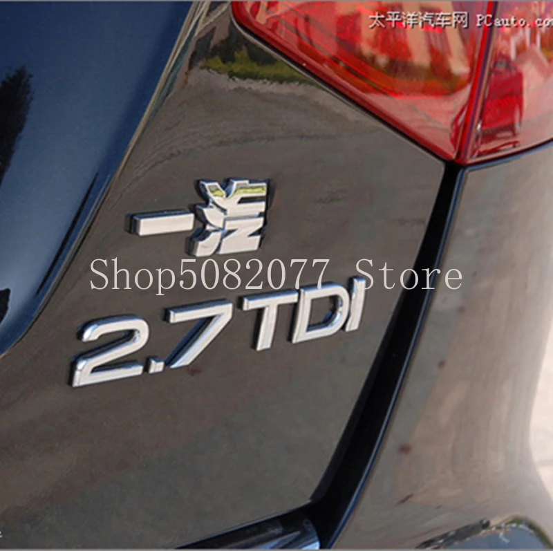 Хромированная Эмблема Для Audi A7 A8 A6L Q7 TDI 1.9TDI 2.0TDI 2.5TDI 2.7TDI 3.0TDI автостайлинг задний