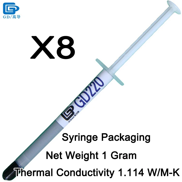 GD220-SY1 8 Pieces GD33 GD66 GD100 GD220 GD280 GD460 GD450 GD380 Термальность смазочная паста Компаунд силиконовый чистая Вес 1 г SY1 - Цвет лезвия: GD220-SY1 8 Pieces