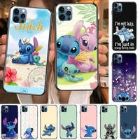 stitch love anime phone cases cover for iphone 11 pro max case 12 8 7 6 s xr plus x xs se 2020 mini mobile cell shell funda bag