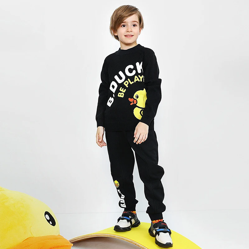 B. Маленький теплый свитер с принтом утки на весну и осень для мужчин женщин