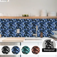 kitchen waterproof tiles stickers flat pvc mosaic self adhesive covers for bathroom splashback panel wallpaper home art decor