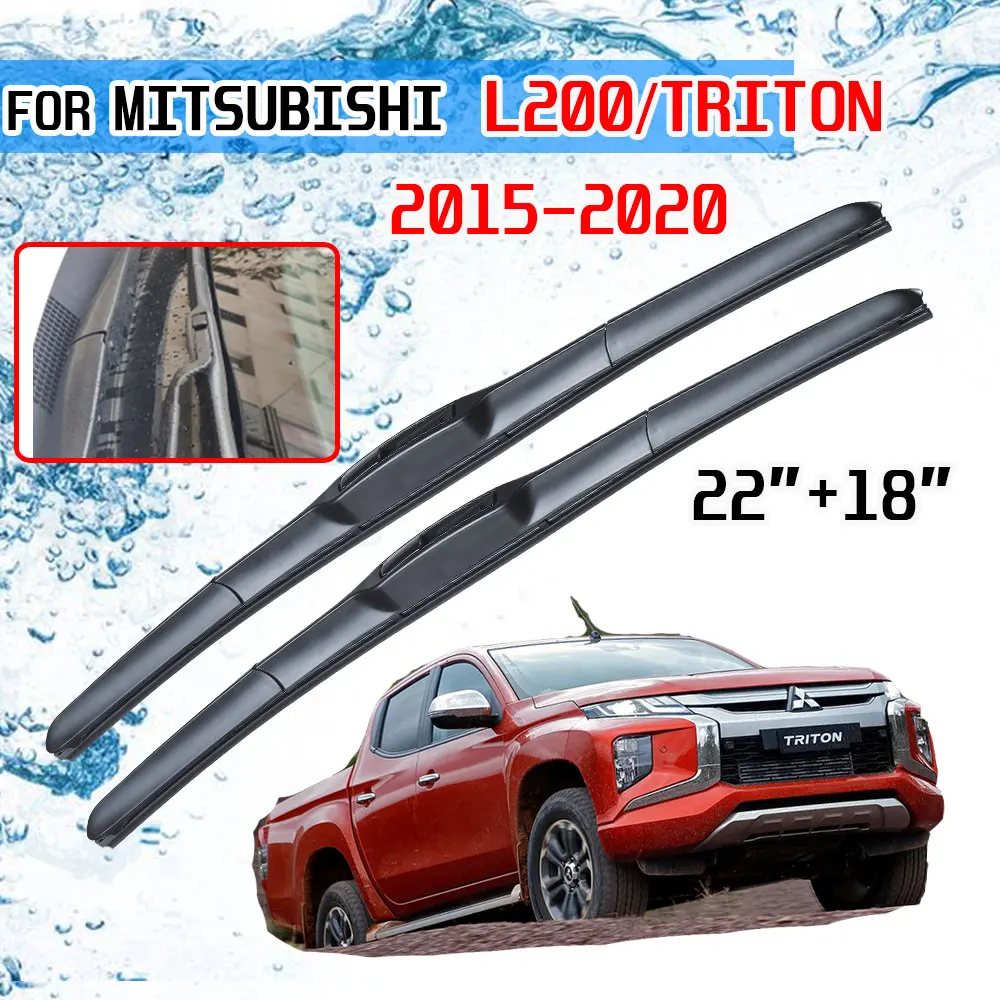 

For Mitsubishi L200 Triton 2015 2016 2017 2018 2019 2020 Accessories Windscreen Wiper Blade Brushes for Car Cutter U J Hook