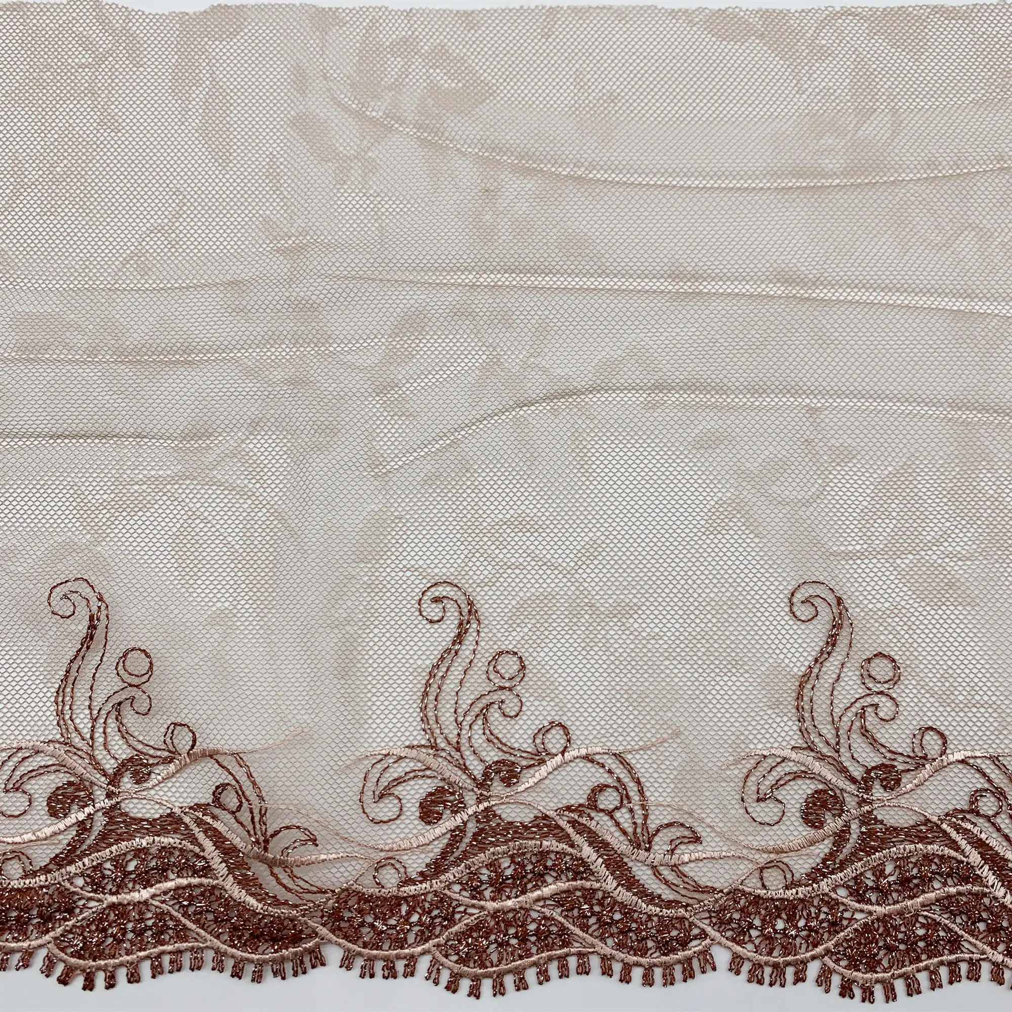 

Width 24cm Shimmer Embroidery Lace Trim DIY Craft Sewing Supplies Skirt Hem Decoration Accessories Dolls bjd material