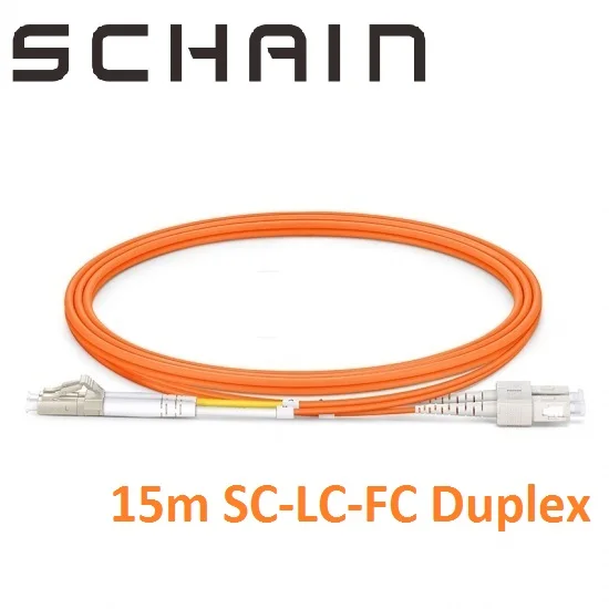 15 м LC SC FC PC UPC патчкорд дуплексный OM2 многомодовый ПВХ 2 0 мм волоконно-оптический