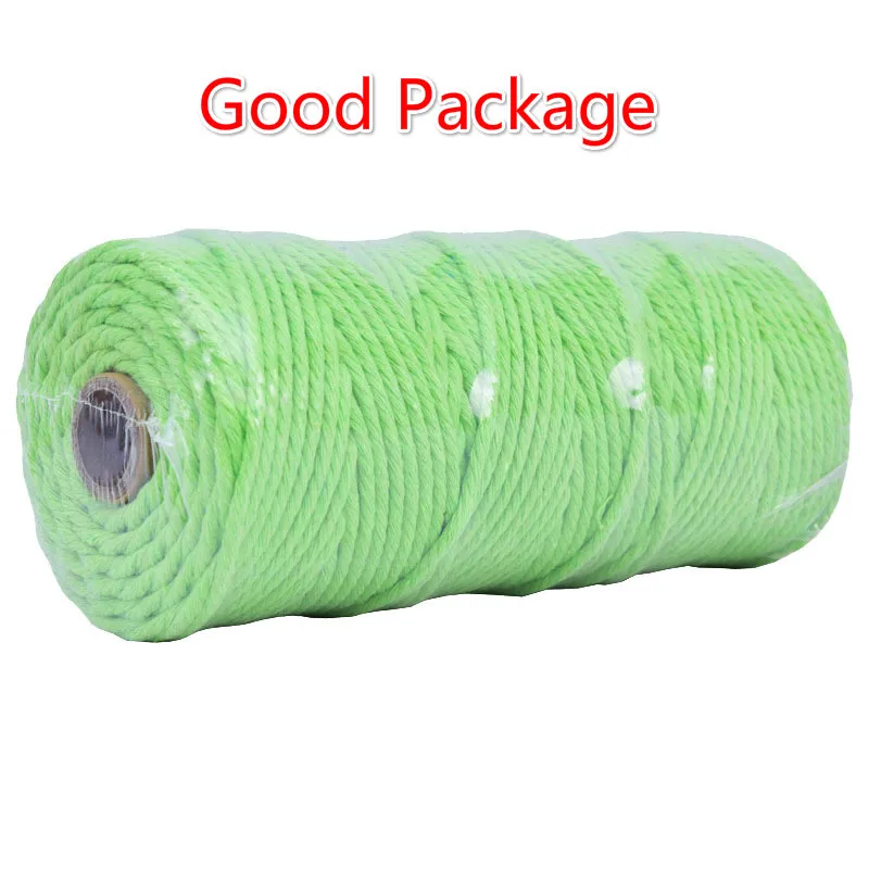 Шнур для макраме 3 мм 100% хлопок цветной шнур витая веревка шнурок сделай сам