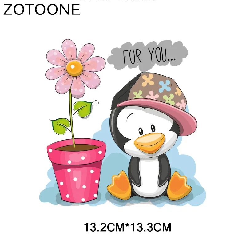 ZOTOONE Мультяшные наклейки с животными для железной передачи одежды DIY аксессуары футболки Платья моющиеся теплопередачи H