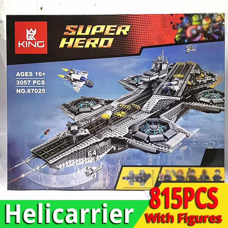 DIY собрать подарок 07042 Супер Герои щит Helicarrier модель строительные Конструкторы кирпичи игрушечные самолеты на день рождения Рождество