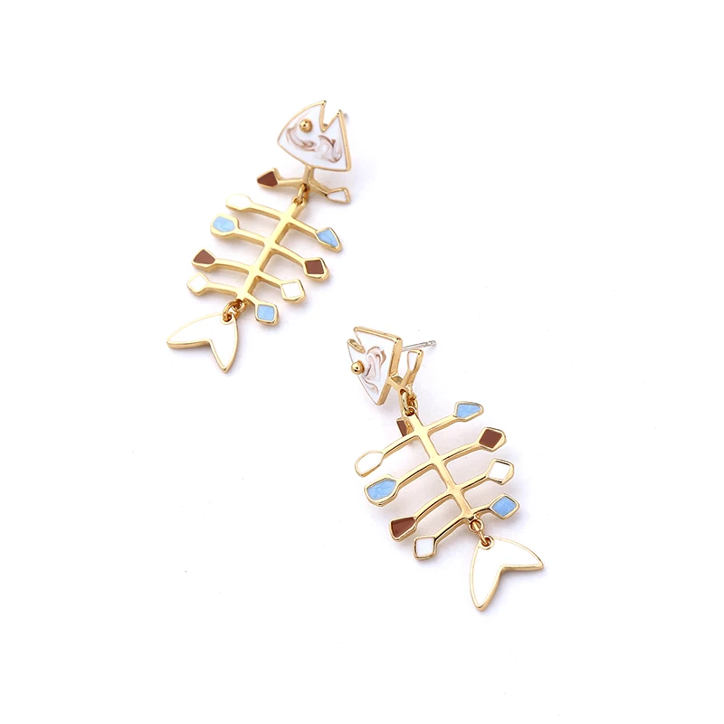 Крыло ЮК так Fishbone серьги для женщин Модные Винтажные вечерние ювелирные изделия