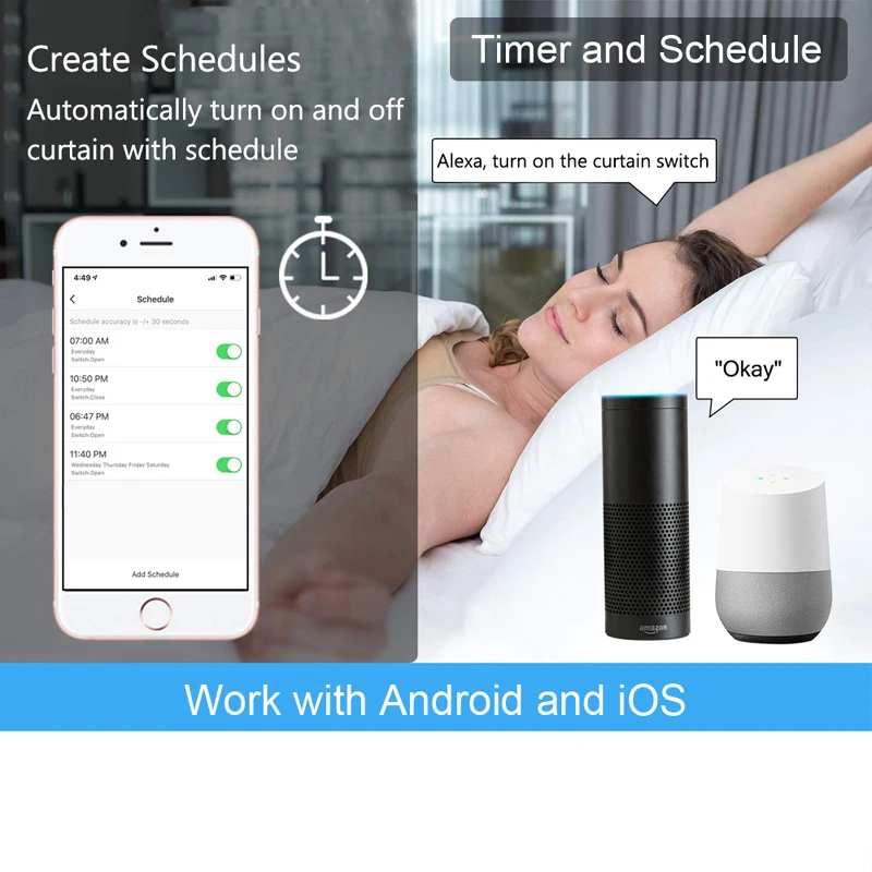 

Tuya Smart Life WiFi RF433 Blind Curtain Switch Automation Modules Electric Roller Shutter Sunscreen Alexa Google Smart Home