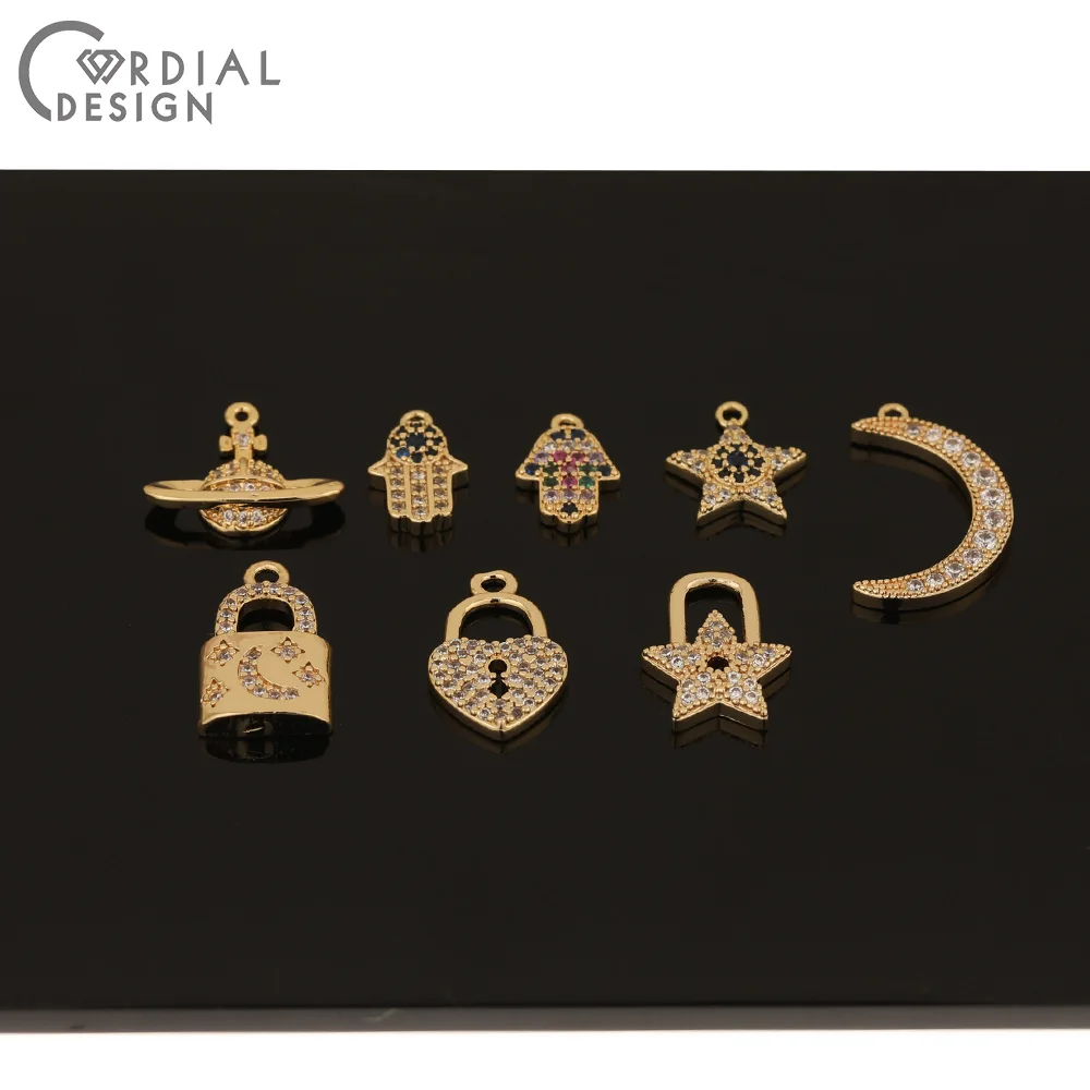 

Cordial Design 20Pcs Earrings Accessories/Hand Made/DIY Pendant/Genuine Gold Plating/Jewelry Findings & Components/CZ Charms