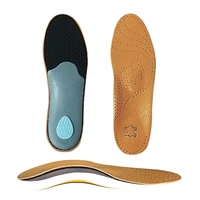 leather orthotic insole for flat feet arch support orthopedic shoes sole insoles for feet men women children ox leg corrected