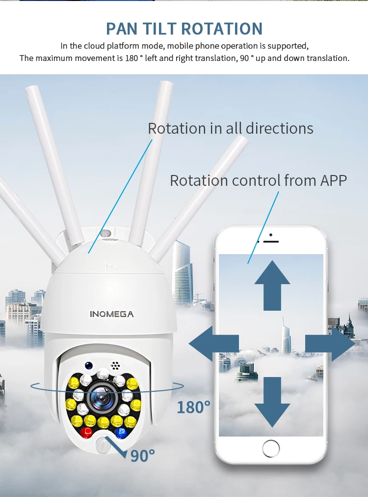 IP-камера INQMEGA купольная беспроводная уличная МП Wi-Fi | Безопасность и защита
