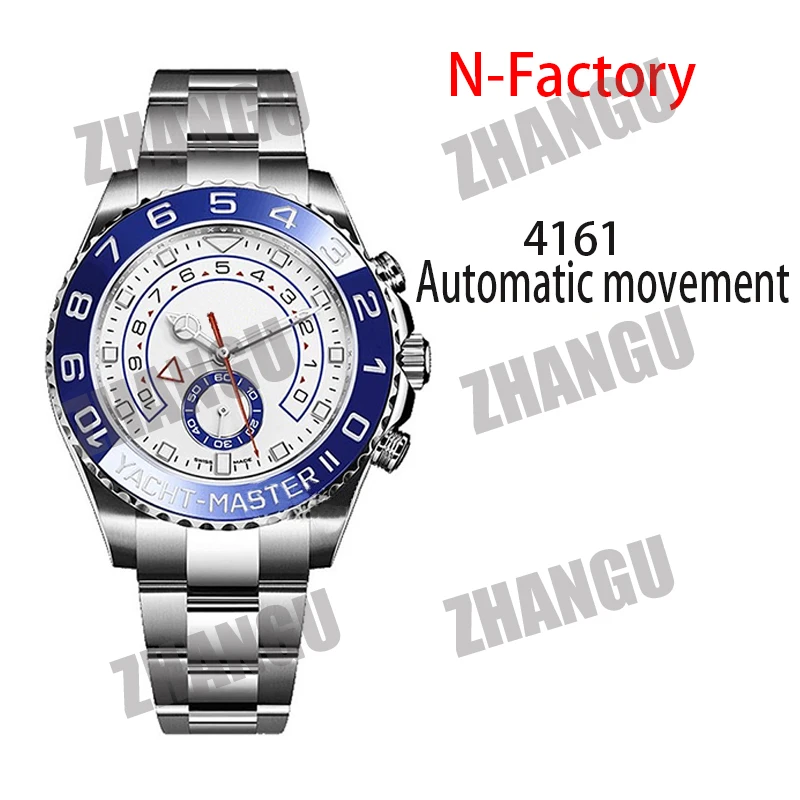 

Fashion AAA Men's Casual Mechanical Watch 116680NOOB 1:1 Best Edition 904L SS White Dial 4161 Automatic Movement