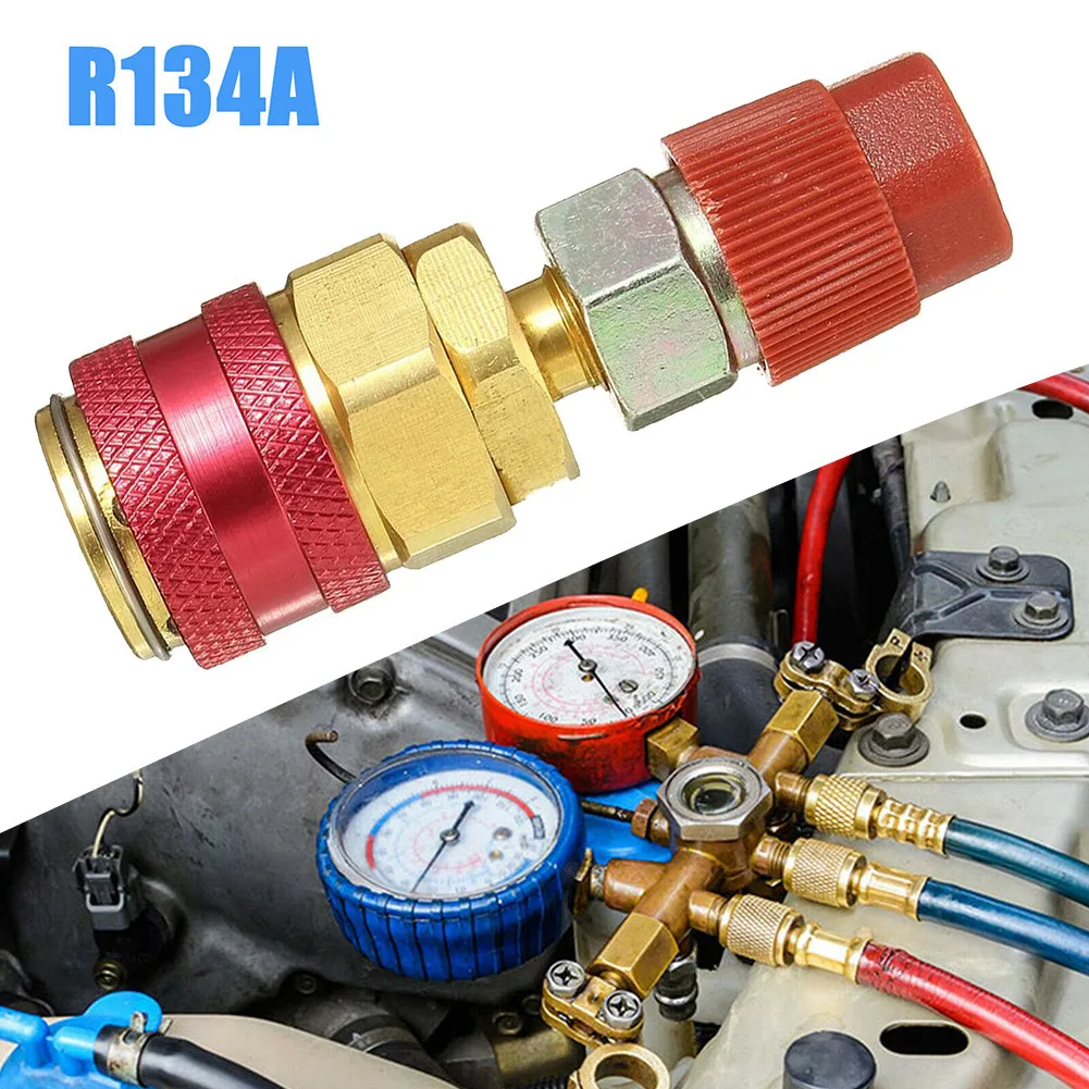 

1Pcs High Side Extension Adaptor High And Low R134A Quick Coupler Adapters Car Air-conditioning Quick Fitting With Cap