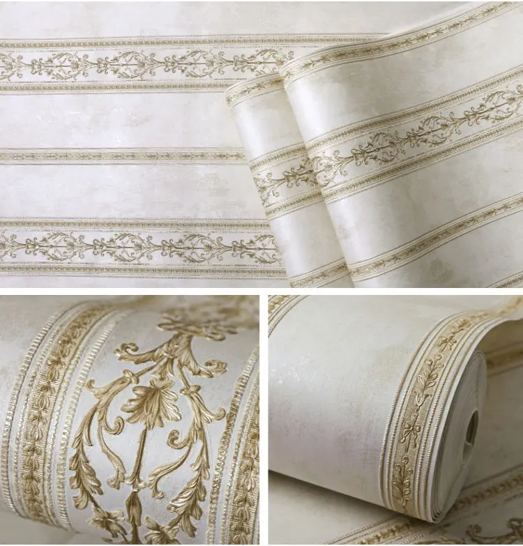 Классический американский Стиль 3D цветочные обои Home Decor для Гостиная Спальня стен полосы обои AB версия papel tapiz