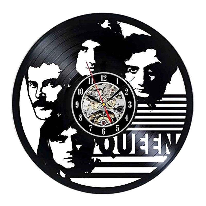 

Настенные часы Queen Rock Band, Классические виниловые настенные часы с музыкальной тематикой, Декор для дома, подарок музыканту