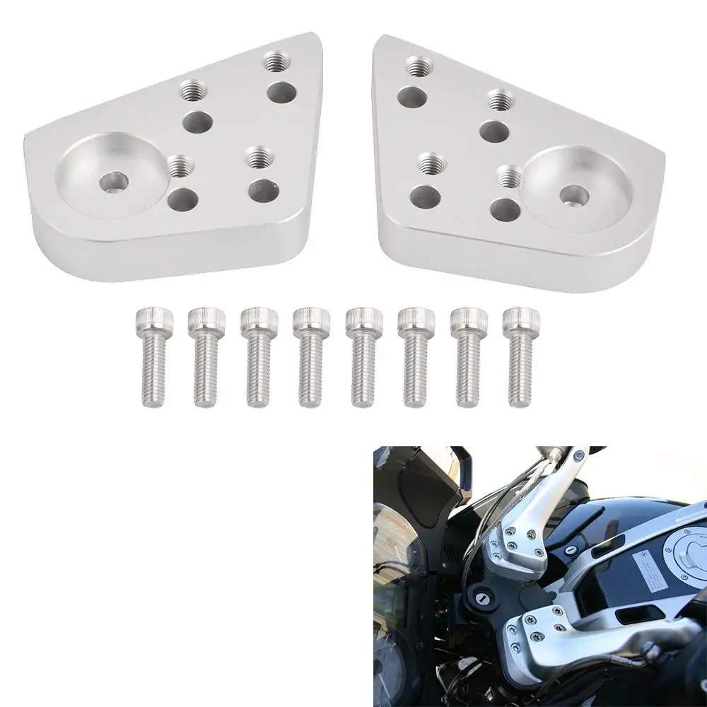 1 пара мотоцикл выноса Нержавеющая сталь подъемный кронштейн адаптер для Bmw R1200rt