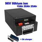 Аккумулятор литий-ионный 26S, 96 в, 15 А  ч, 20 А  ч, 25 А, 50 А, smart BMS lipo 5000 Вт, электровелосипед, электроскутер с солнечной энергией, трицикл, медицинское оборудование