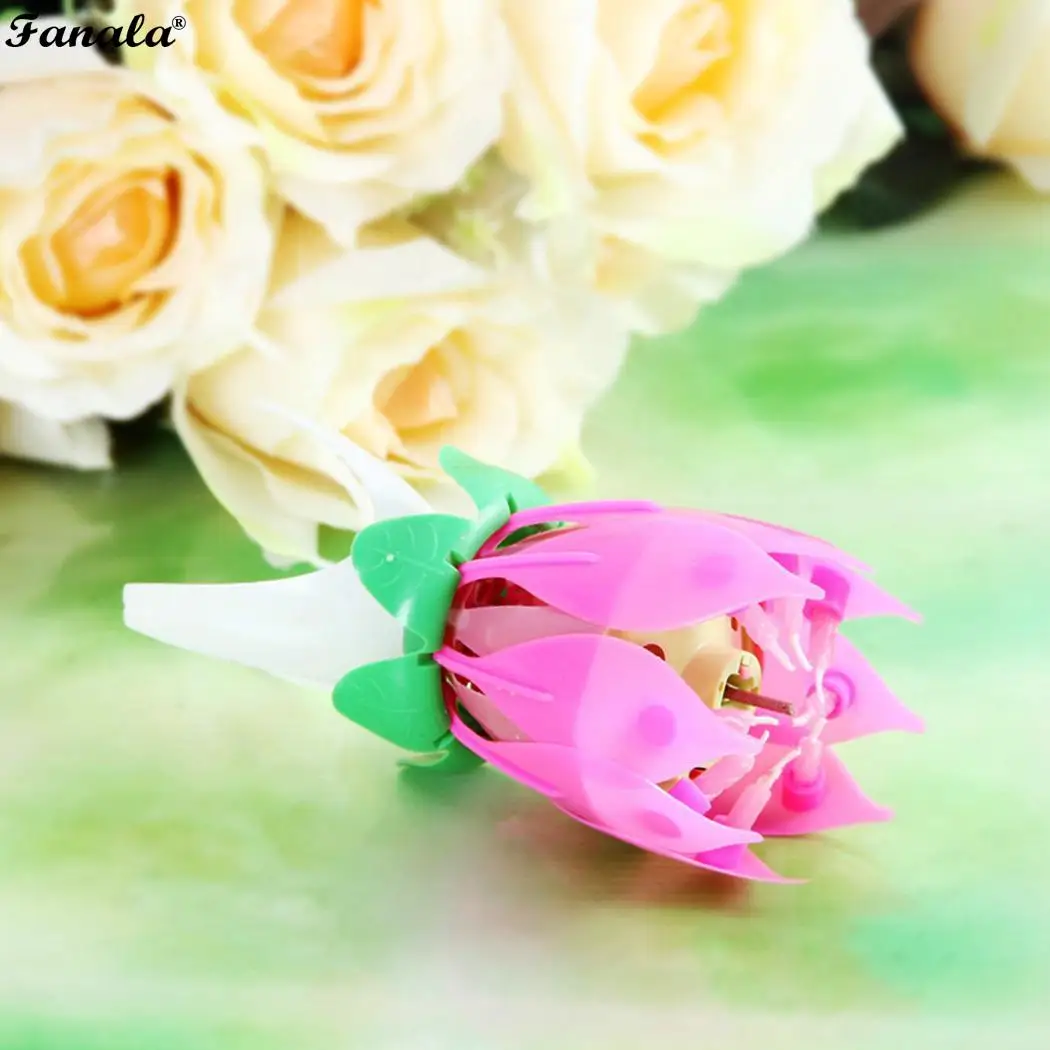День рождения праздник свечи для торта Music Flower тонкая работа модный Декор