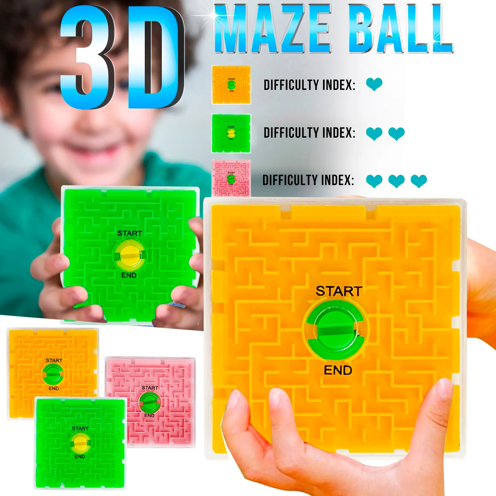 

3d Gravity Memory Sequential Maze Ball Puzzle Toy Gifts Kids Adults Labyrinth Unlock Montessori Toys Puzzle Spherical Maze #Y7