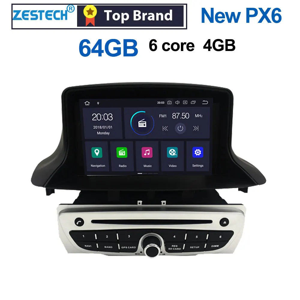 Автомобильный DVD плеер 1 Din Android 9 0 для Renault Megane 3 GPS Fluence 2009 2015 стерео радио iii