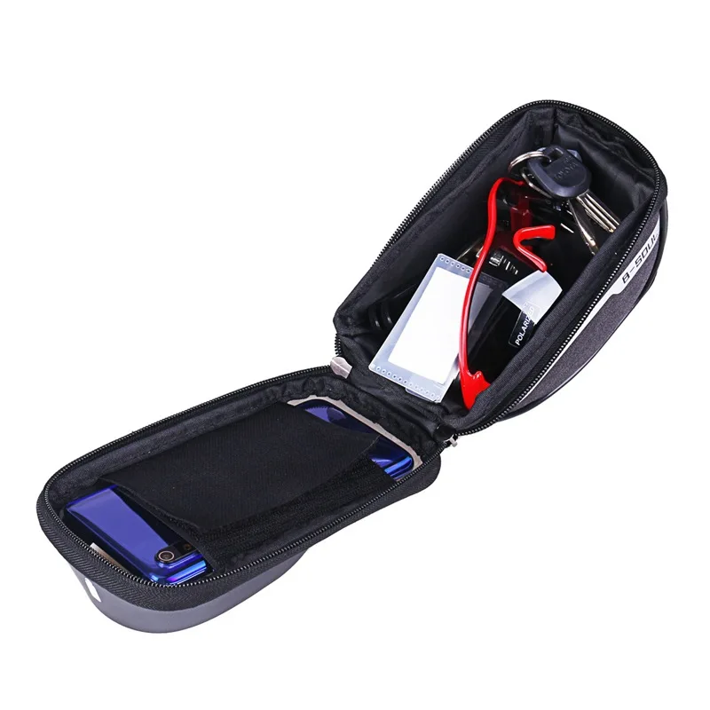 B-SOUL 6.5 Inch Bicycle Touch Screen Bag Waterproof MTB Head Tube Handlebar Accessories Mobile Phone Holder Case | Спорт и