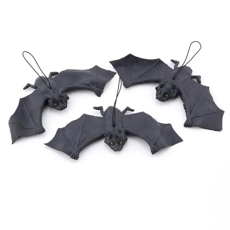 1pcs Simulation Bats Trick Toys Halloween Decoration Horror Bat Hanging Props Animal Model Toy Kids Prank Gifts | Игрушки и хобби