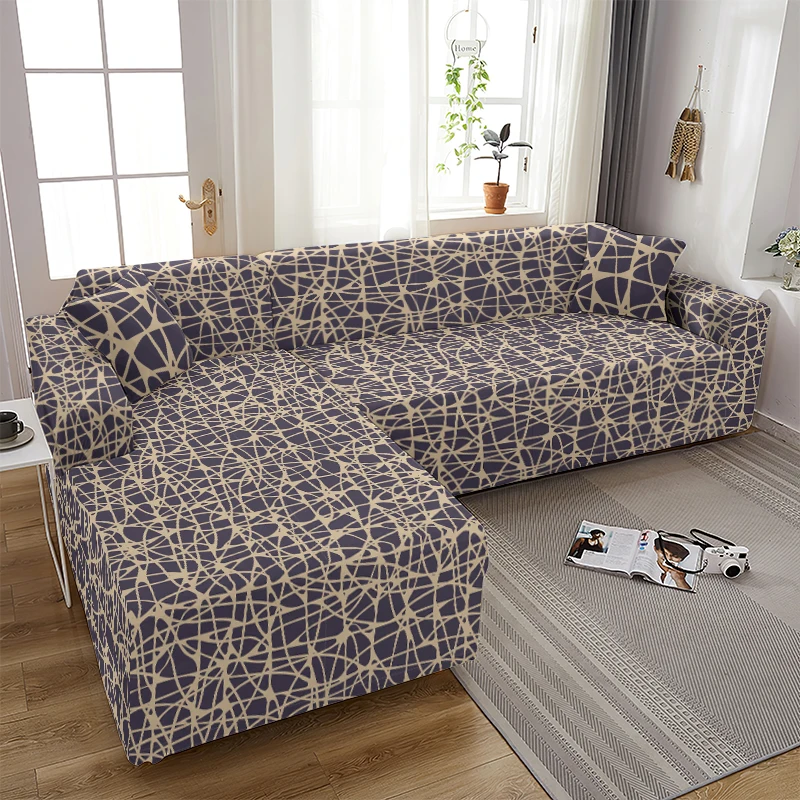 

Sofa Covers for Living Room Polyester Modern Elastic Corner Couch Cover Slipcovers Chair Protector L Shape Sofa Cover