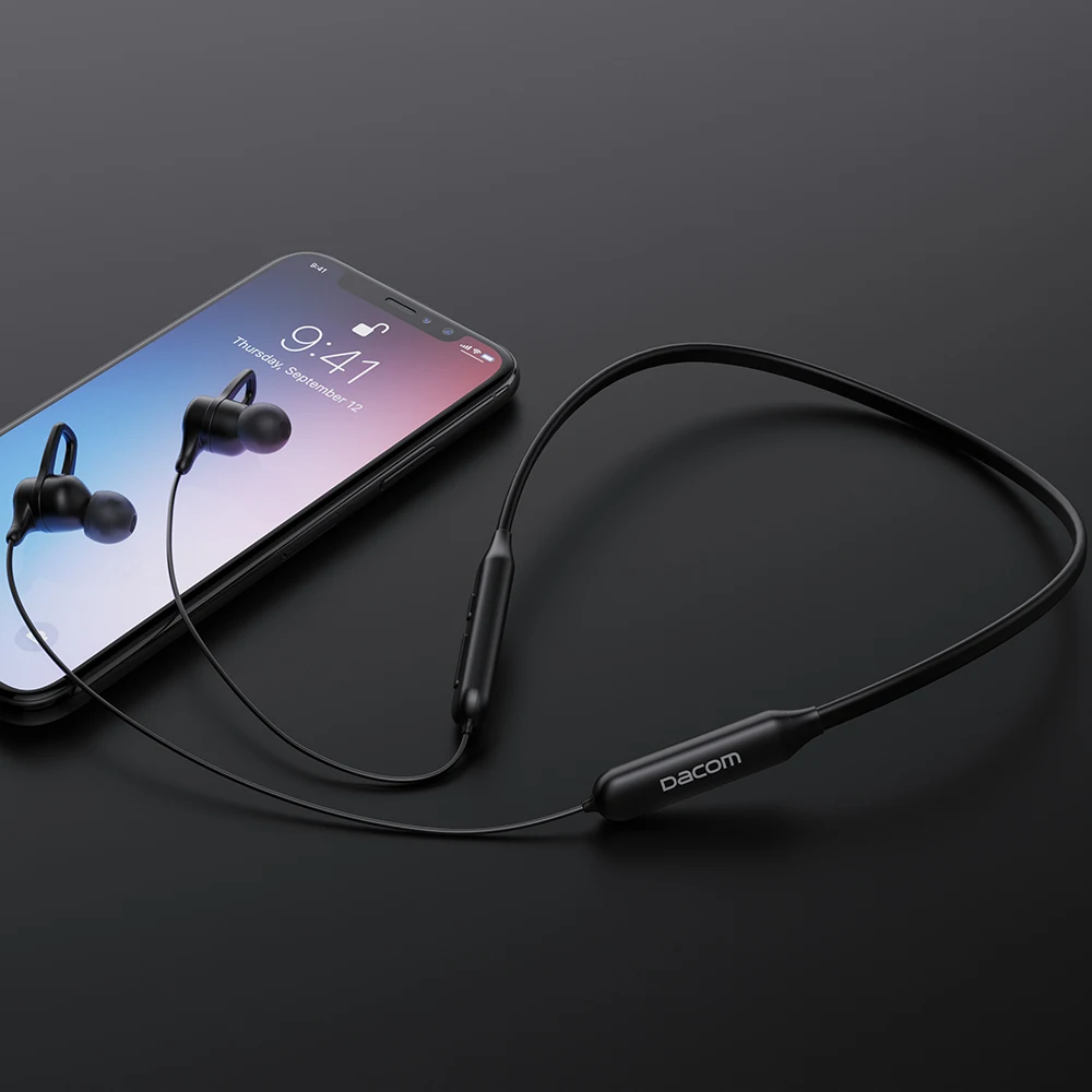 Беспроводные наушники Dacom GH01 Ear Bass магнитная гарнитура с Bluetooth спортивные громкой
