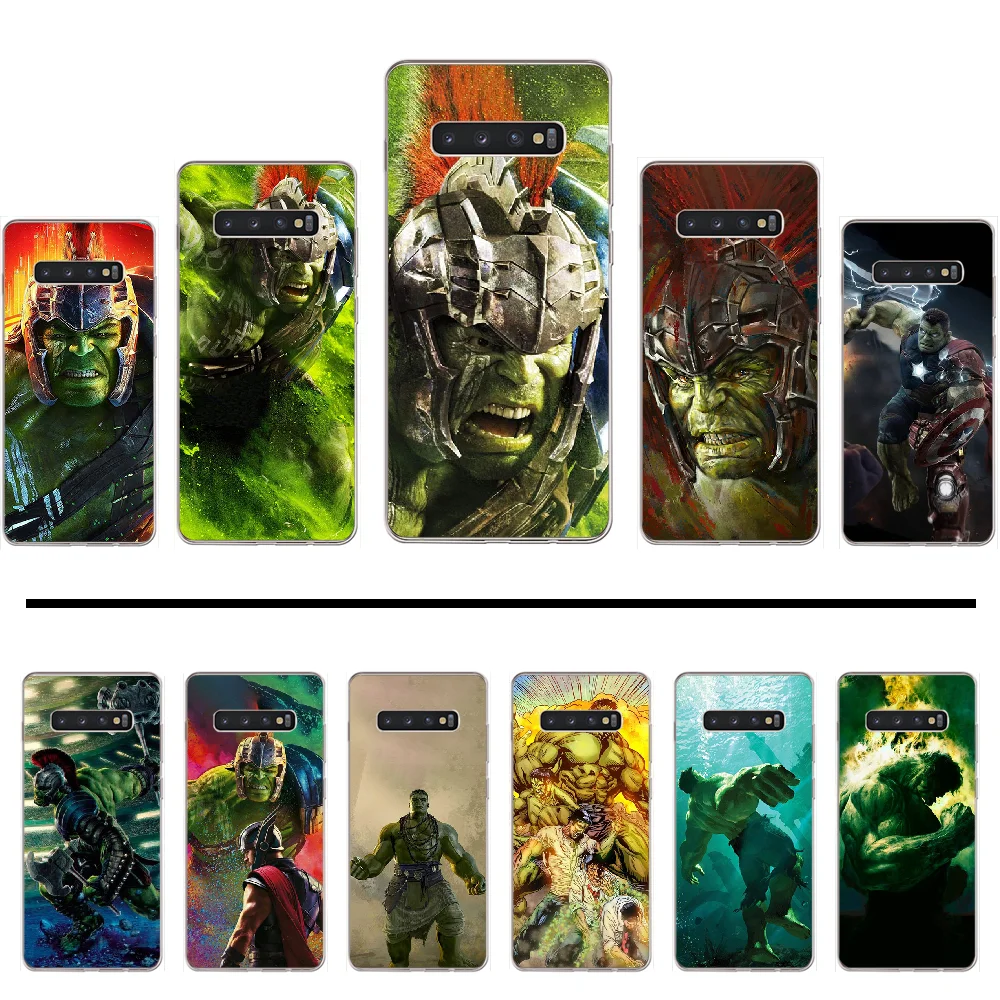 Мягкий черный чехол для телефона Marvel hulk Samsung Galaxy S5 S6 S7 S8 S9 S10 S10e S20 edge plus