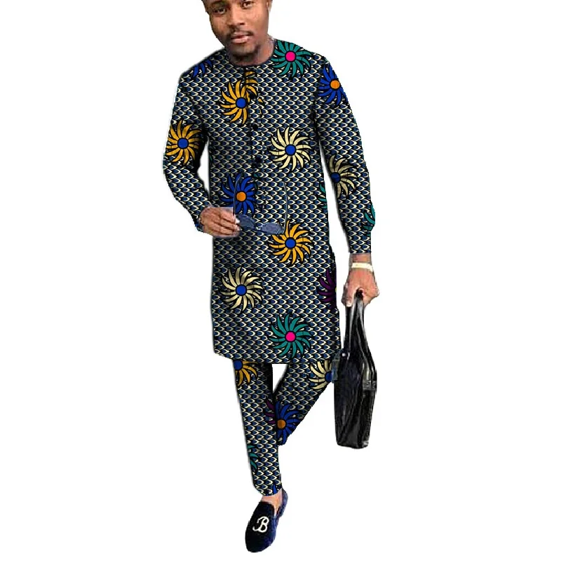 Африканский Традиционный Костюм длинная рубашка мужская одежда Дашики модные