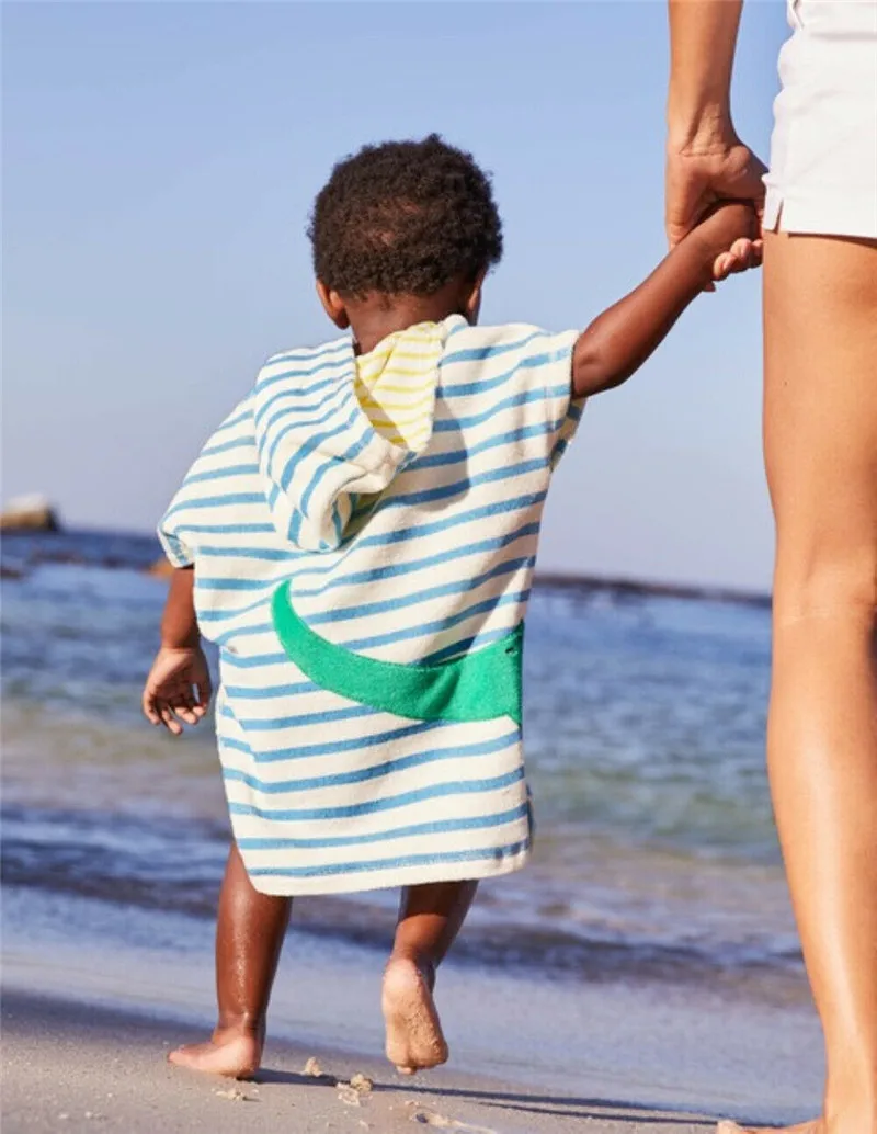 Baby Hooded Cartoon Bath Towel Children Kids Bathrobe Towels Robe Quick Dry Absorbent Travel Sports Beach 1-6 Years | Мать и ребенок