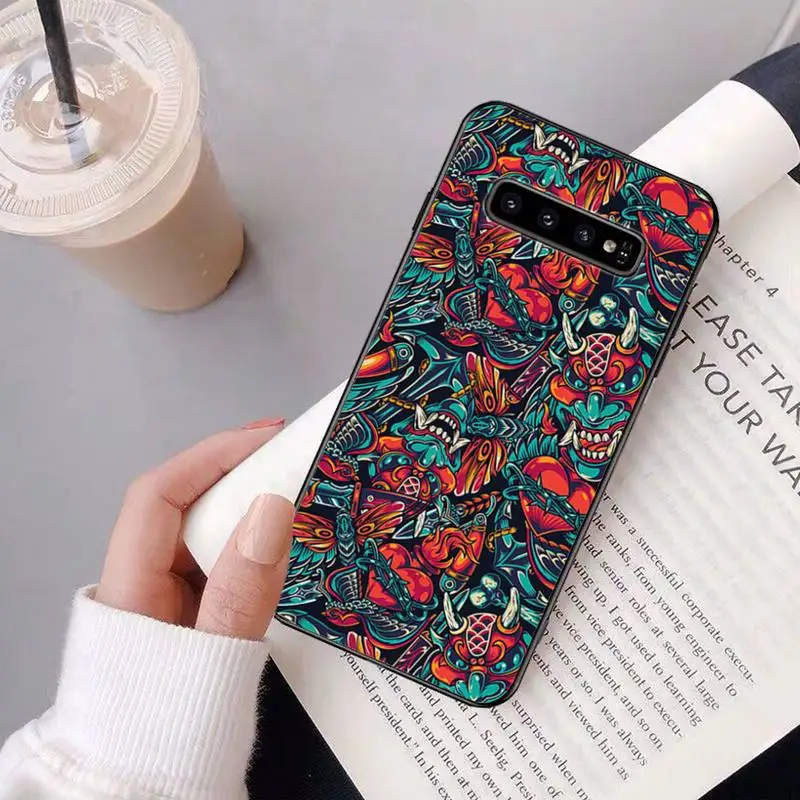 

Prajna mask Phone Case luxury brand case coque fundas for samsung galaxy S8 S9 S10e S20 PLUS J6 J600 cases cover