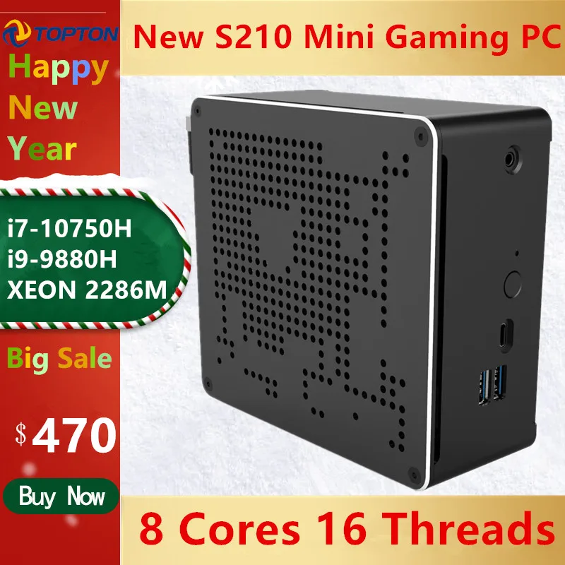 Игровой мини ПК Topton i9 10980HK 10 поколение 10880H 8 ядер i5 2 Lan Windows * DDR4 NVME AC WiFi настольный