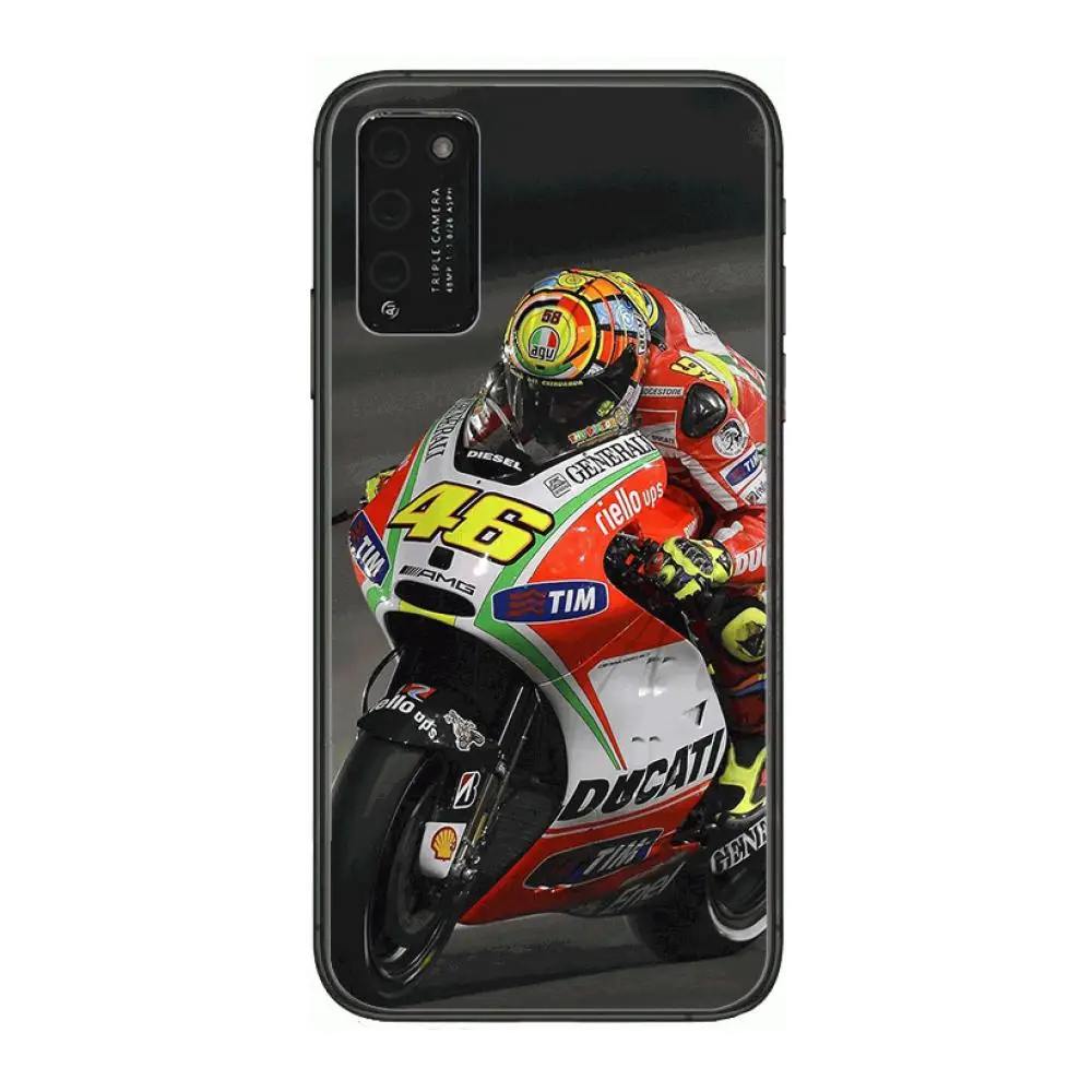 

Motorcycle racer style Clear Phone Case For Huawei Honor 10 20 30 9 X Pro Lite V 5G RU Black Etui Coque Hoesjes Comic Fashion