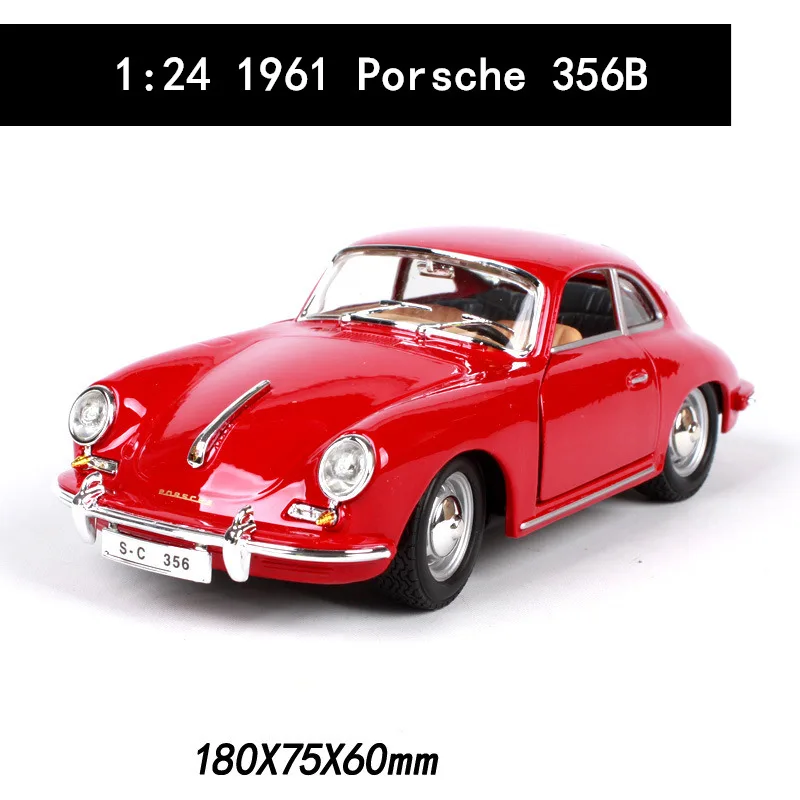 1961 Bburago 1:24 Porsche 1961 модель автомобиля из сплава модель ремесла Коллекция игрушек инструменты подарок - Цвет: 1961