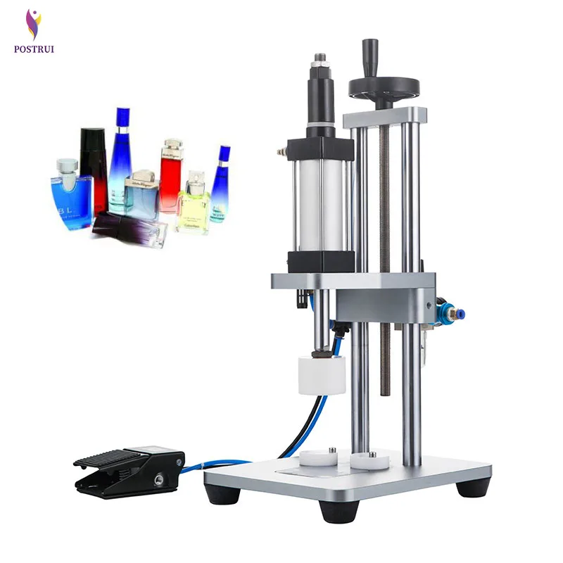 Духи в стеклянном флаконе укупорочная машина парфюма гофрируя воротник