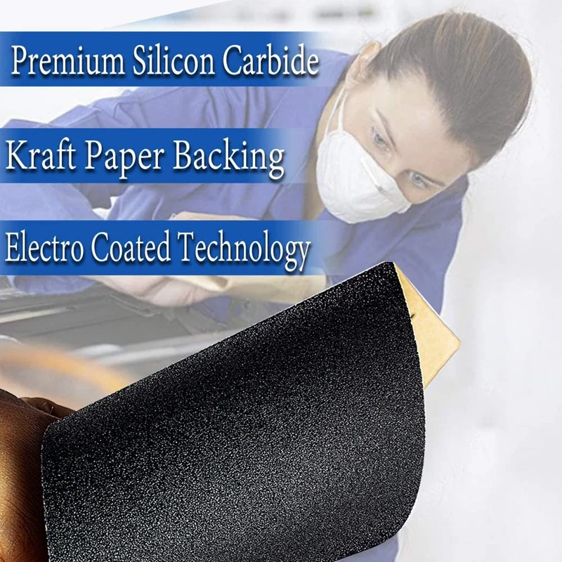 

25 PCS Wet Dry Sand Paper 2000 -7000 Grit Sandpaper 9X3.6 in Waterproof Sanding Paper Sheets Polishing Sandpaper