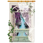 Фальшивые виниловые настенные наклейки с изображением скалы и потока, украшение для дома, плакат с цветами, 90*60 см, 2 стиля