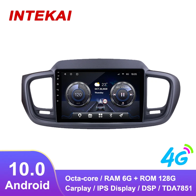 Автомагнитола 9 дюймов Android 10 0 GPS навигация Авторадио мультимедийный плеер для KIA