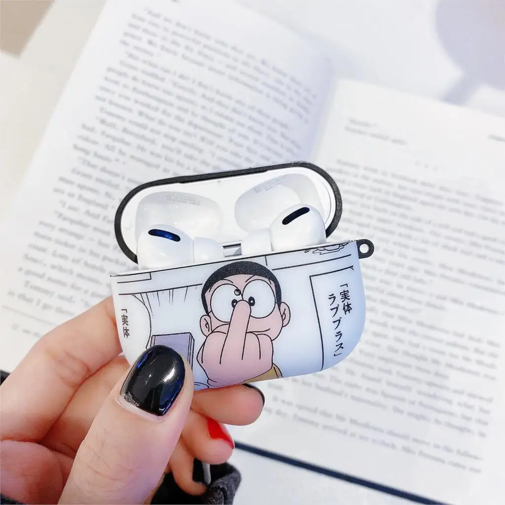 Беспроводной защитный чехол для наушников Buletooth для Airpods 1/2 и Pro, силиконовый чехол с мультипликационным персонажем Doraemon, чехол для наушников