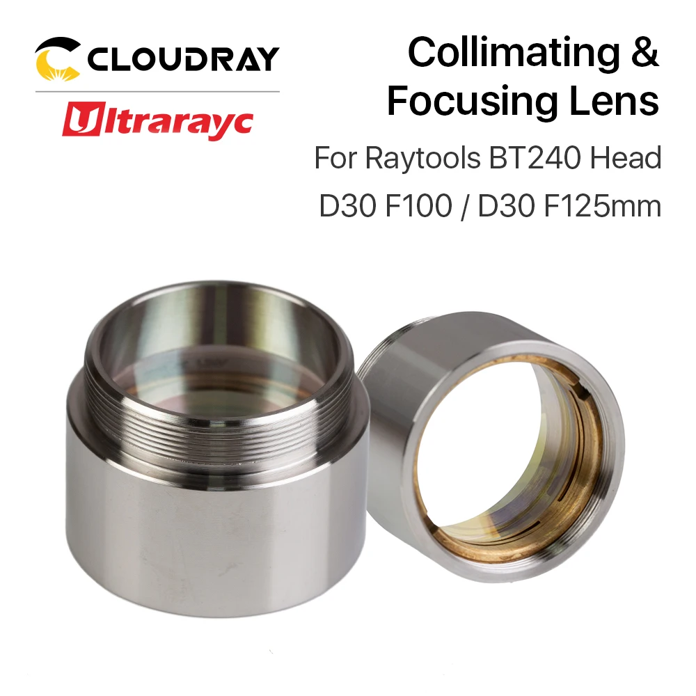Ultrarayc Fiber Laser Focus Lens D30 F100 F125mm with Lens Holder for Raytools Laser Cutting Head Lens Collimator BT240 BT240S