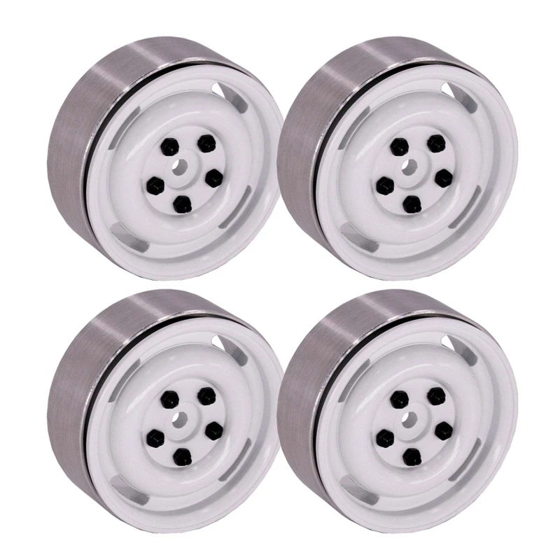 

4Pcs/Set Metal 1.9inch Wheel Hub Rim Beadlock for SCX10 TRX4 TRX6 D90 900046 23GD