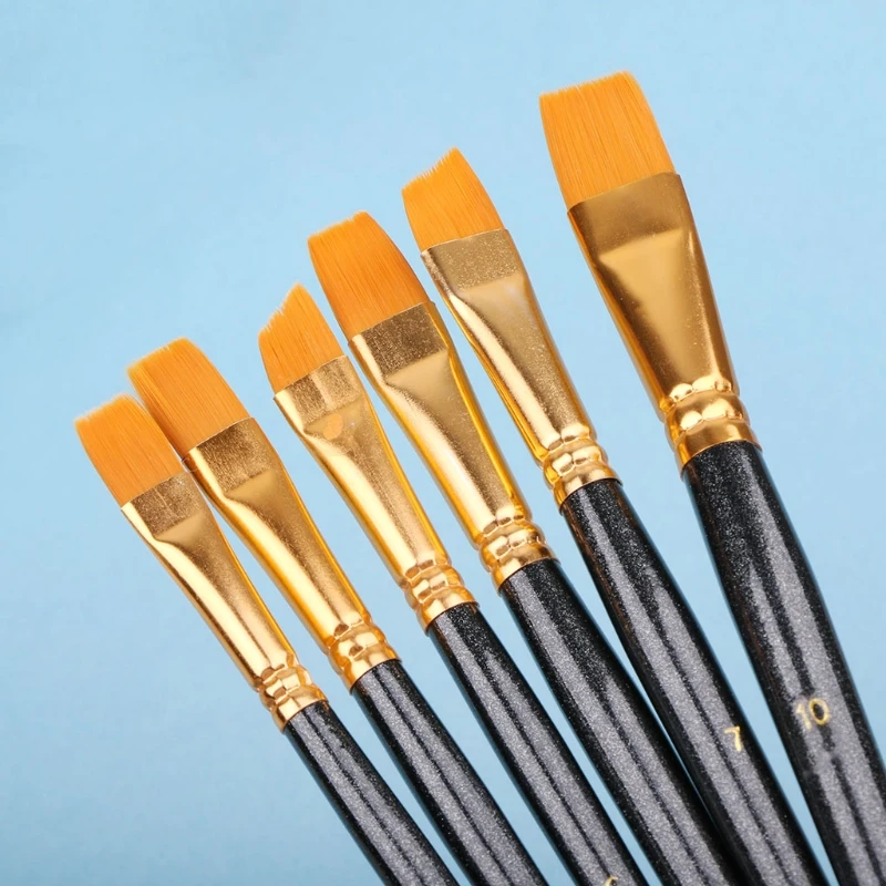 

12Pcs Pro Nylon Hair Watercolor Artist Paint Brush Sets Oil Painting Supplies